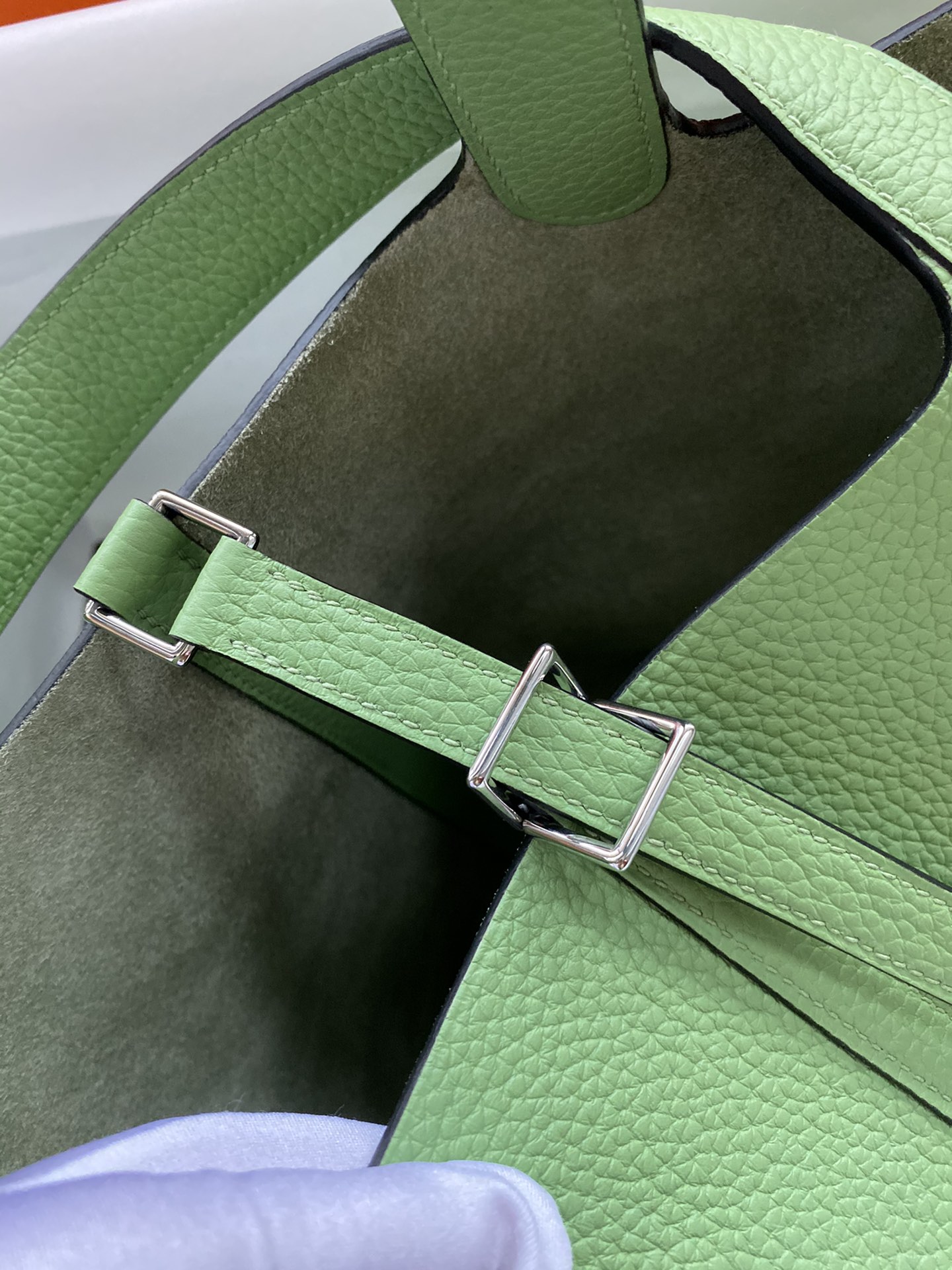 Hermes Picotin Lock 22 Bag In Green Kiwi Clemence Leather